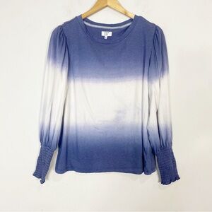 Crown & Ivy ombre shirt blue